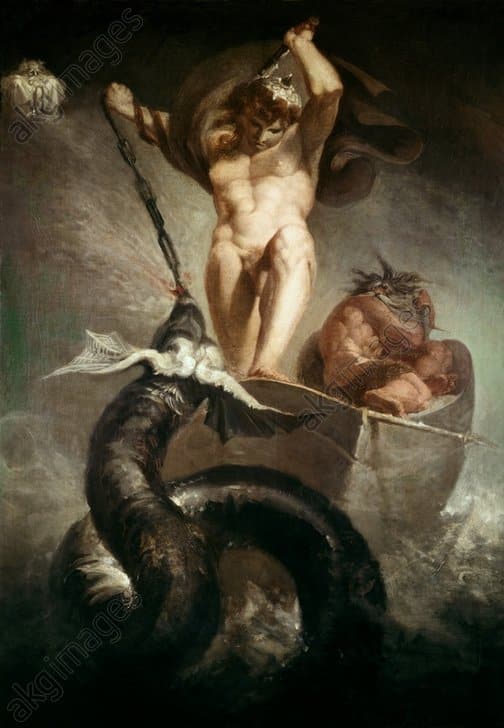 Johann Fussli-Thor luttant contre le serpent Midgard