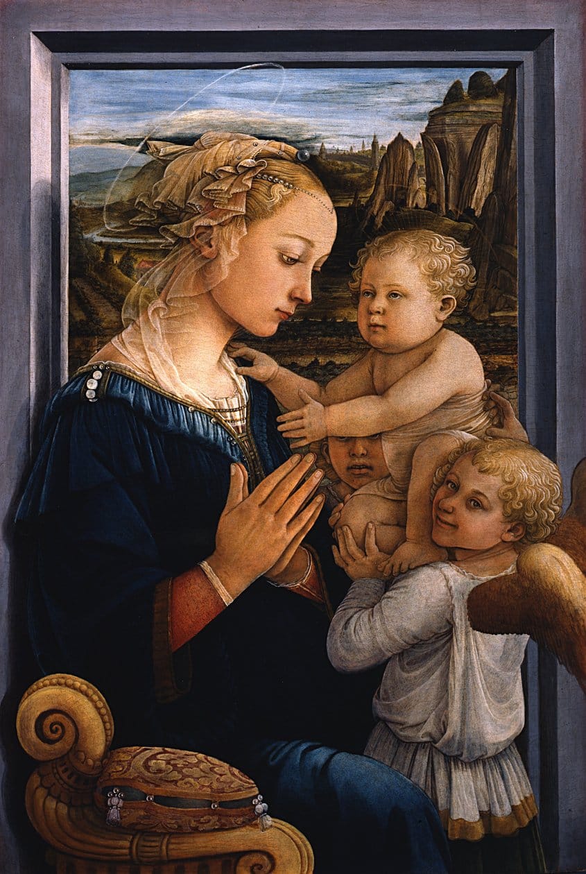 Filippo Lippi Vierge à l'Enfant et deux anges - 1460