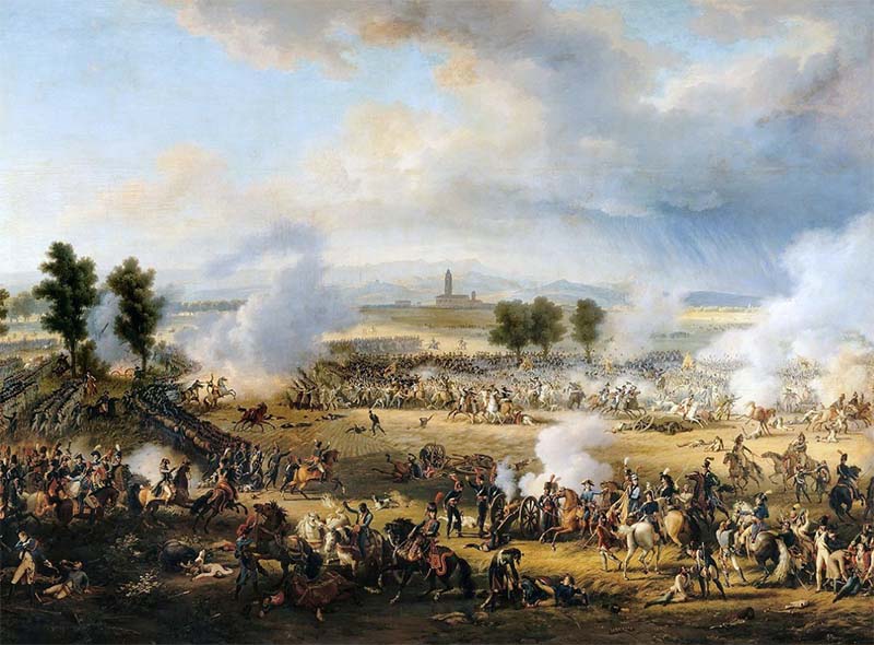 Gravure 1876 : Bataille d'Austerlitz. Napoléon Bonaparte. Arc de